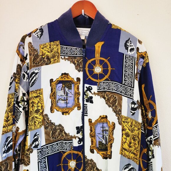Saint Germain Paris Women M Nautical Theme Light Jacket Old Money Vtg Retro 80' - Picture 4 of 16